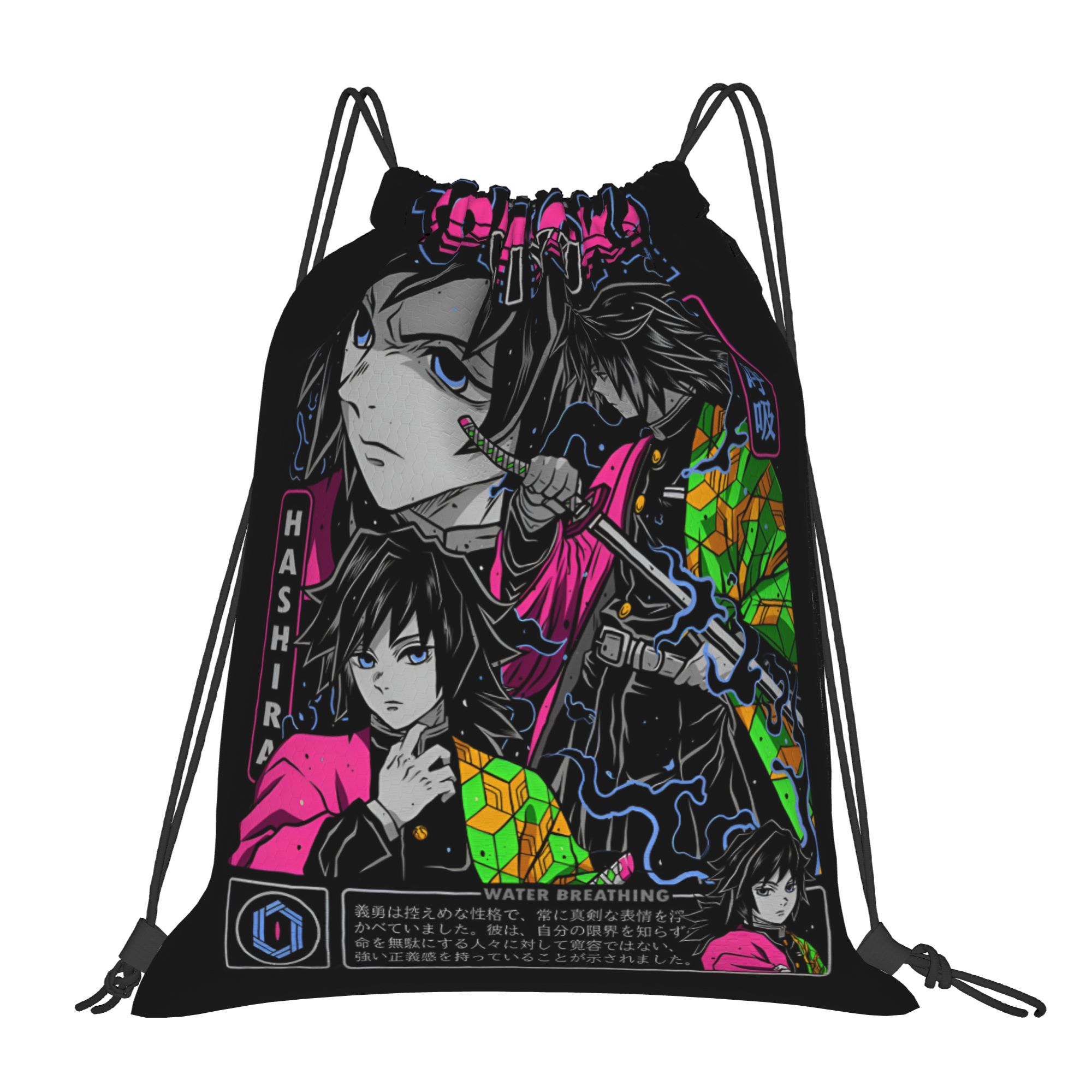 Drawstring Gym Bag - Benutzerdefinierter Demon Slayers Kordelzugbeutel für Damen