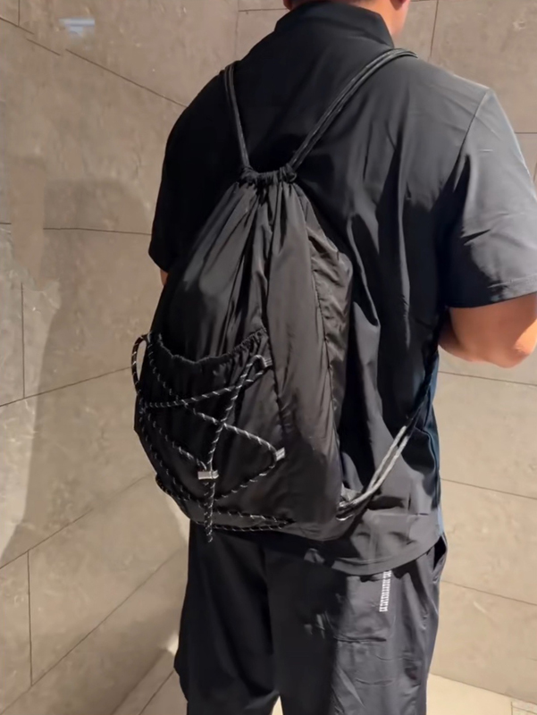 Drawstring Gym Bag - SHELKSBAG Unisex Rucksack aus Knitter-Nylon mit