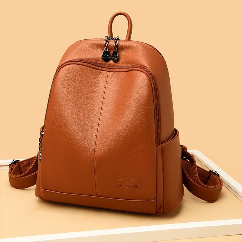 Travel Backpack Anti Theft - Neue koreanische weiche PU-Leder-Reiserucksäcke mit großer