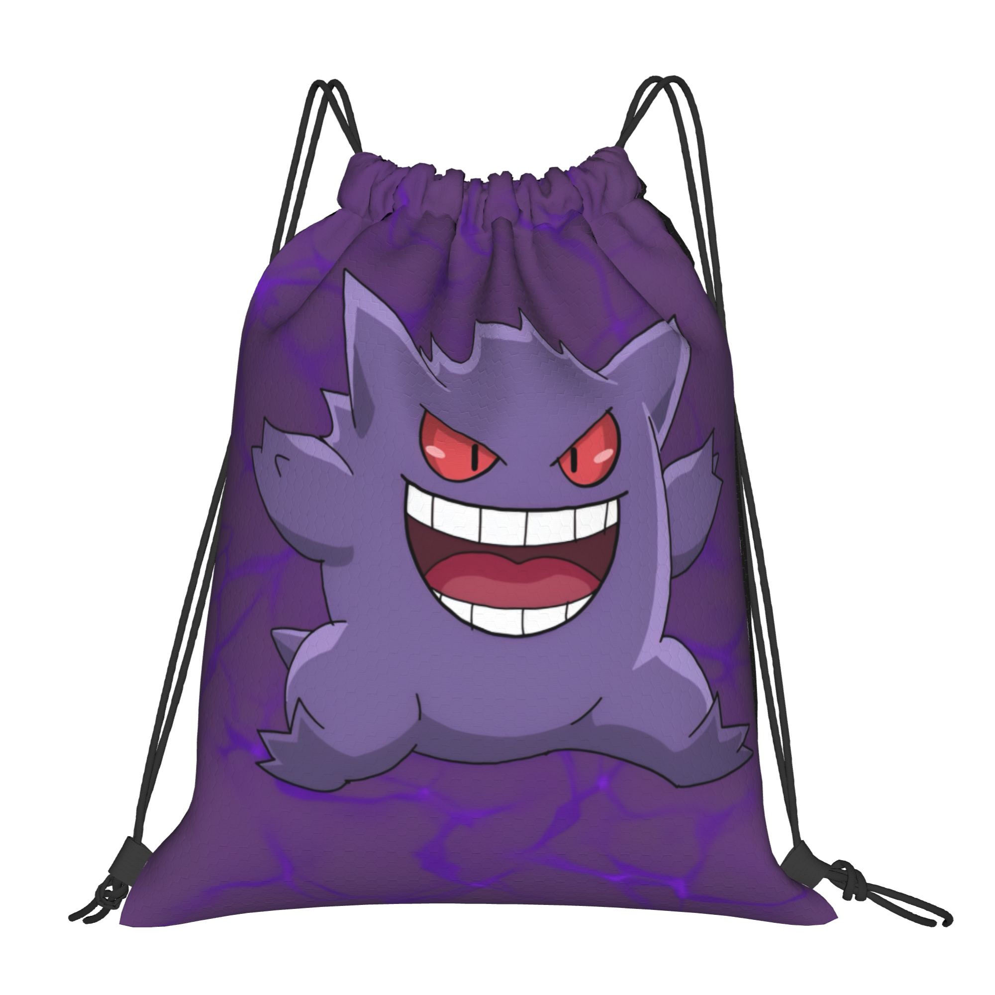 Drawstring Gym Bag - Maßgefertigter Pokemon Gengar Kordelzug-Rucksack Sporttasche für