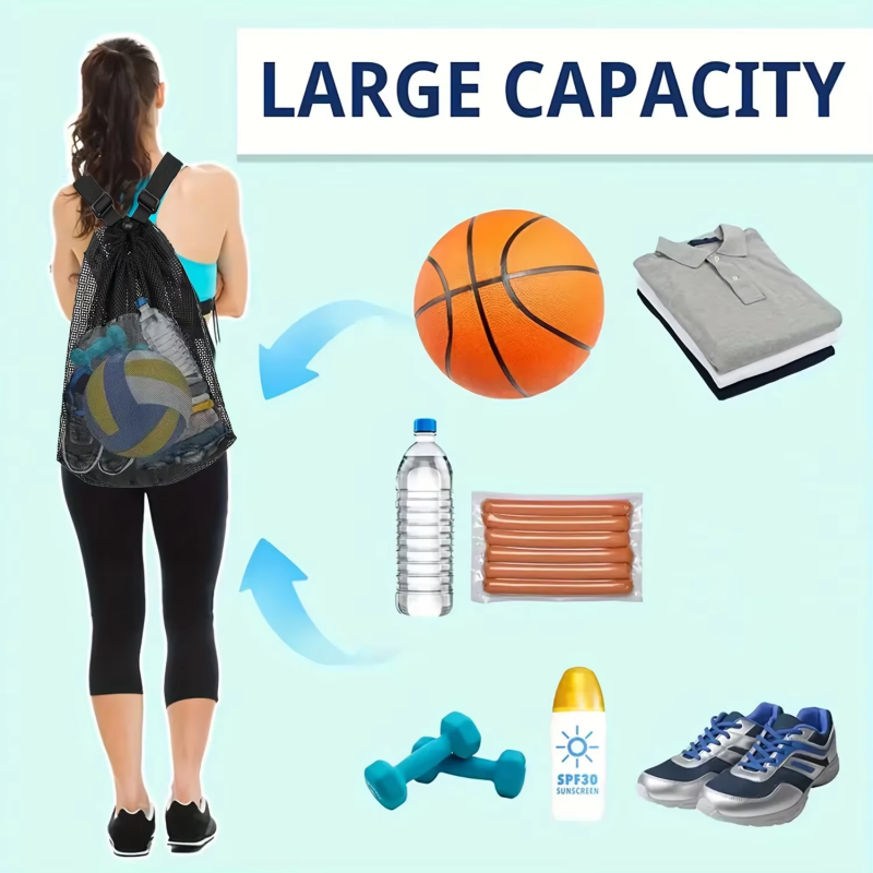 Tragbarer Netzrucksack mit Kor – Drawstring Gym Bag Bewertung und Preis